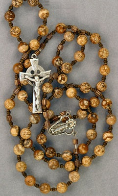 Jasper Rosary with Celtic Crucifix