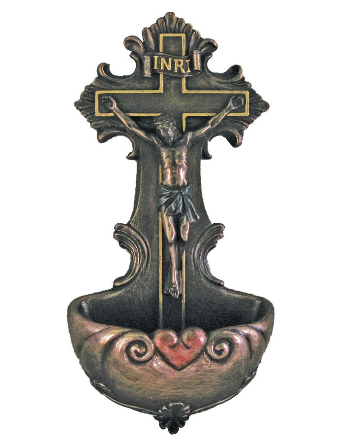 Crucifixion Holy Water Font