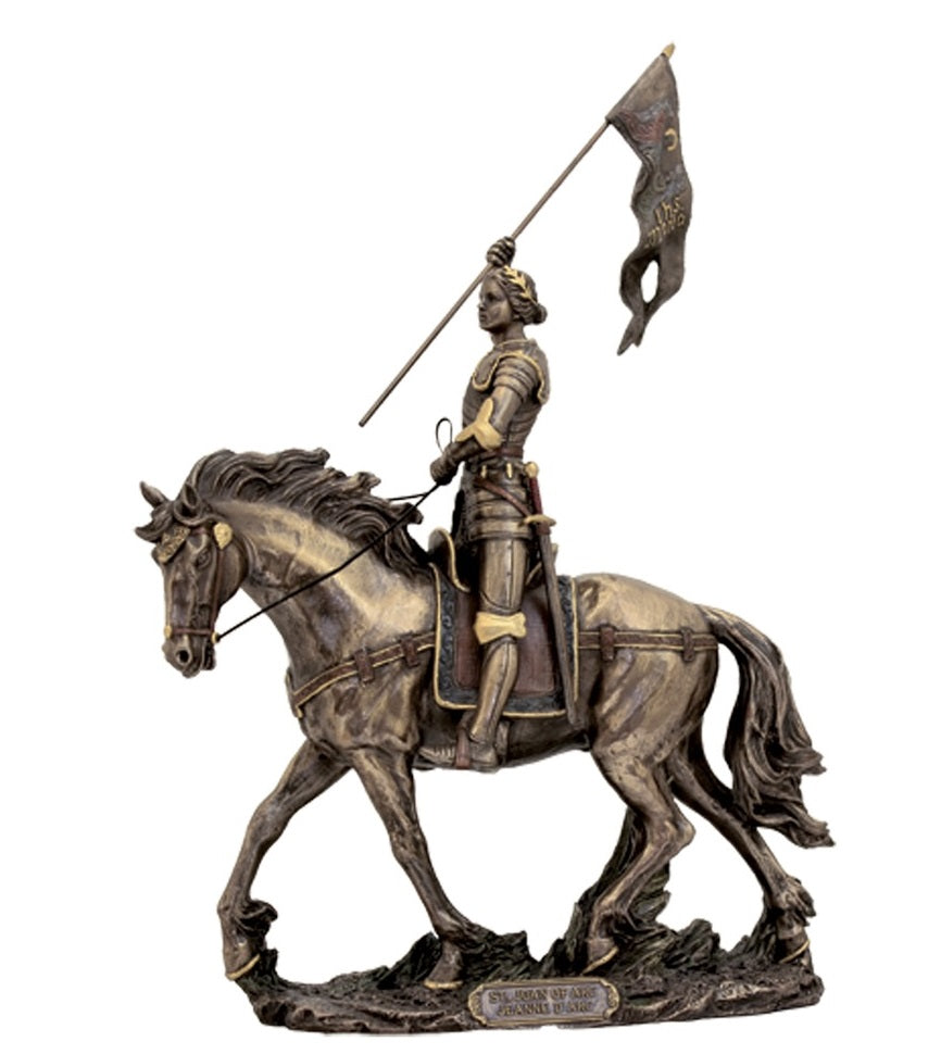 St Joan of Arc in Battle Bronzed Statue