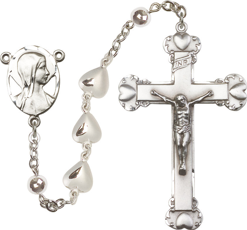 9x11mm Sterling Silver Heart Charm  Rosary