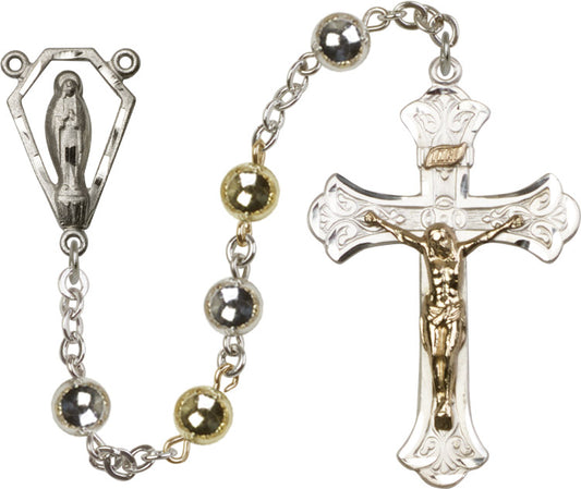 7mm Sterling Silver Round  Rosary