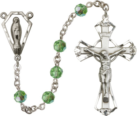 6mm Peridot Swarovski  Rosary