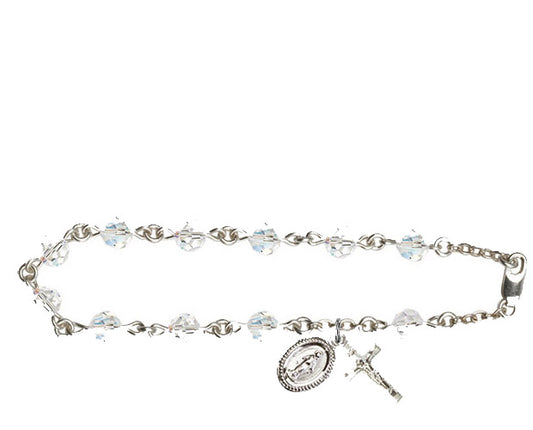 6mm Crystal Swarovski  Rosary Bracelet