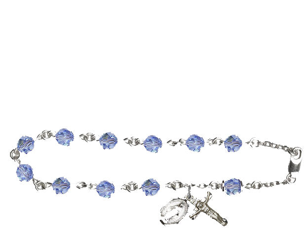 6mm Light Sapphire Swarovski, Austrian Tin Cut Au