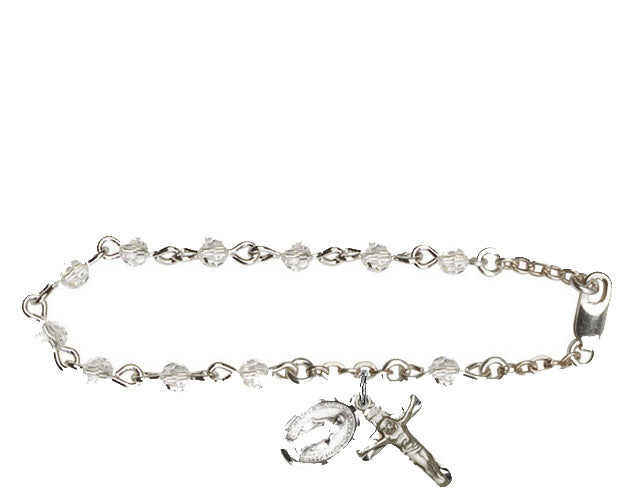 4mm Crystal Swarovski  Rosary Bracelet