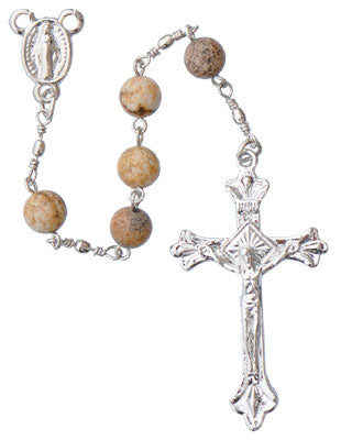 Jasper Miraculous Medal Rosary