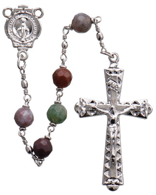 Multicolor Onyx Round Rosary
