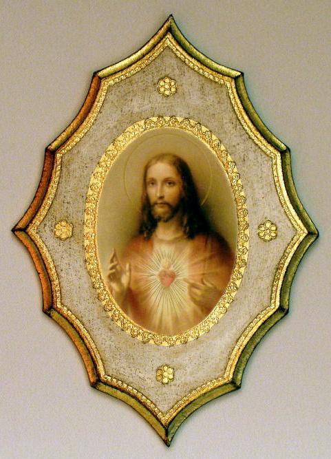 Sacred Heart of Jesus Florentine Plaque