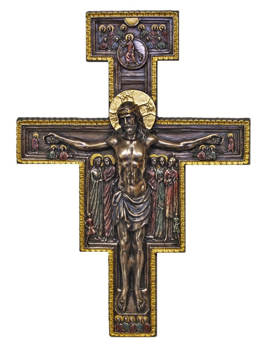 San Damiano Crucifix Bronze Finish 10"