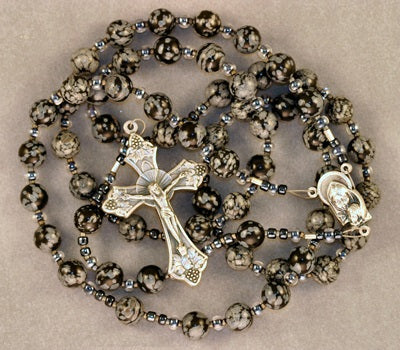 Snowflake Obsidian Rosary