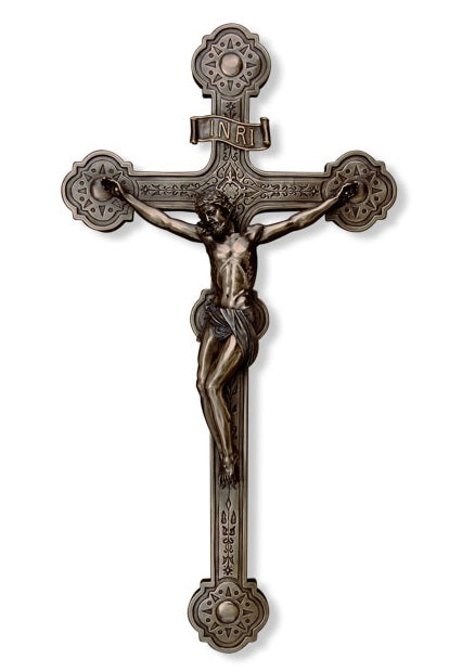 Bronzed Crucifix 20"