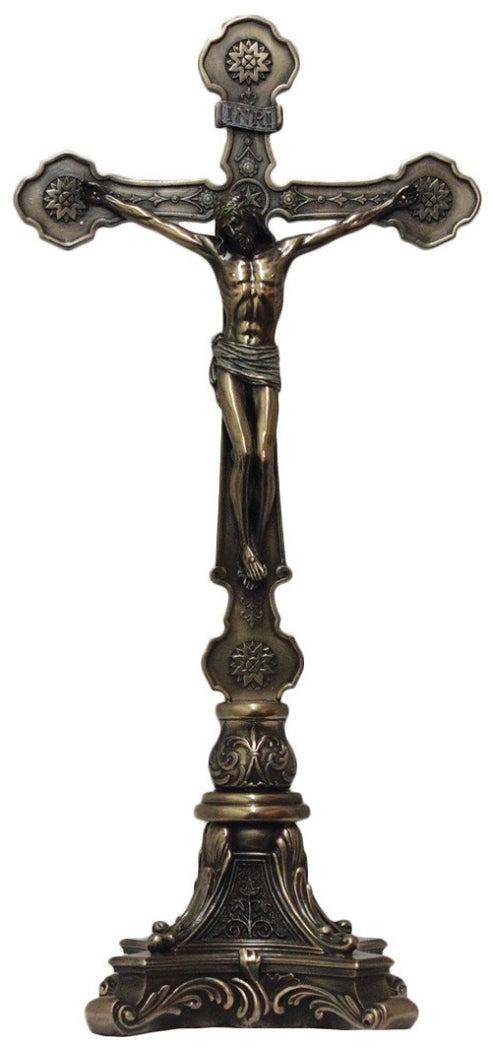 Veronese Ornate Standing Crucifix 13"